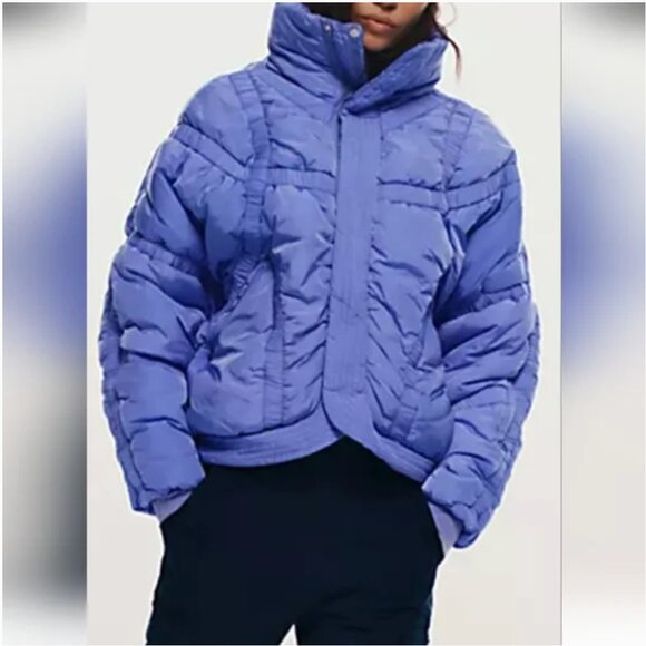 Free People Shirr Enough Backpack Puffer Jacket size S - Picture 1 of 10